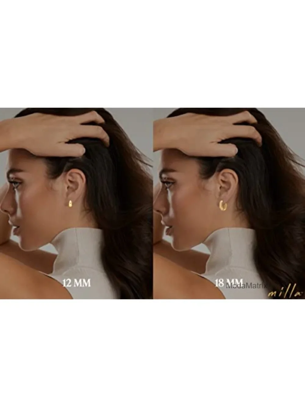 Hypoallergenic Huggie Hoop Earrings - Lightweight Gold Plated Earrings for Women
